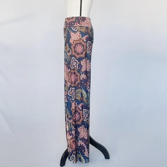 Uptown USA Women’s Fold Over Waist Wide Leg Palazzo Pants Size Small NWOT - Picture 2 of 7